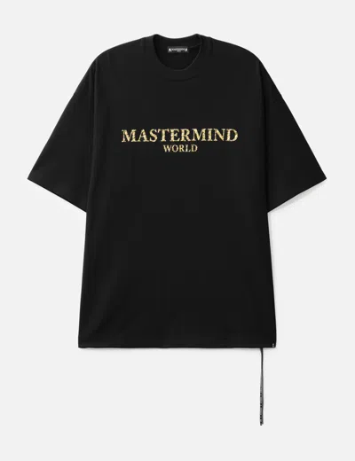 Mastermind Japan Oversized Mirror Logo Short Sleeve T-shirt In Black