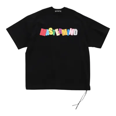 Mastermind Japan Oversized Multi Color Logo Tee In Black