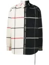 Mastermind Japan Panelled Check-pattern Shirt In White