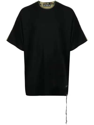 Mastermind Japan Panelled Wool T-shirt In Black