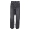 Mastermind Japan Patchwork Jacquard Straight Denim In Black