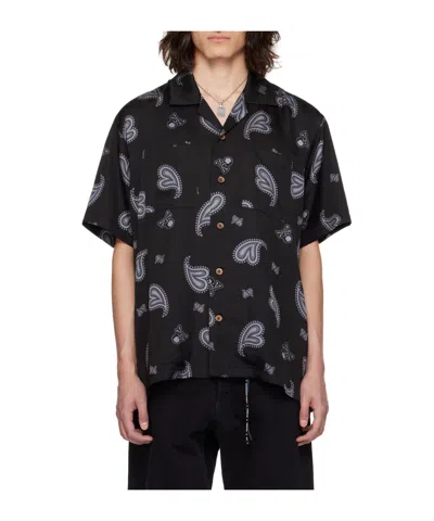 Mastermind Japan Pattern Printed Short-sleeved Shirt In Black