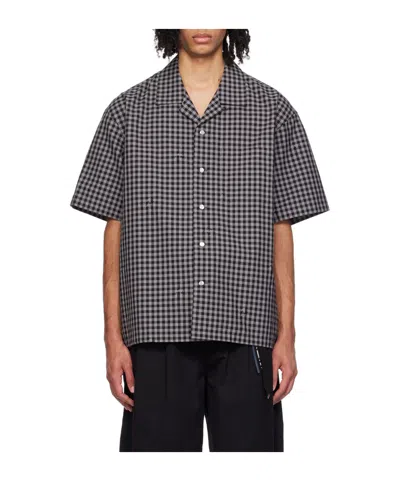Mastermind Japan Plaid Short-sleeved Shirt In Black