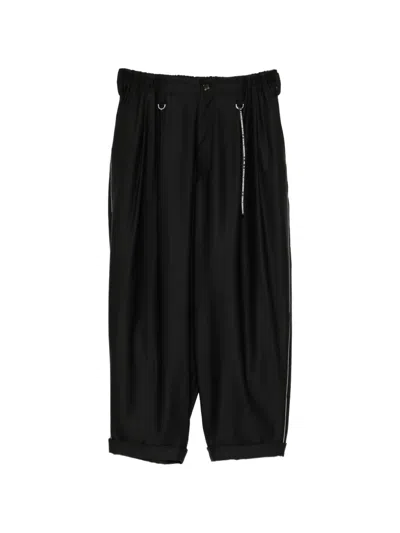 Mastermind Japan Pleated Wool Trousers In Black