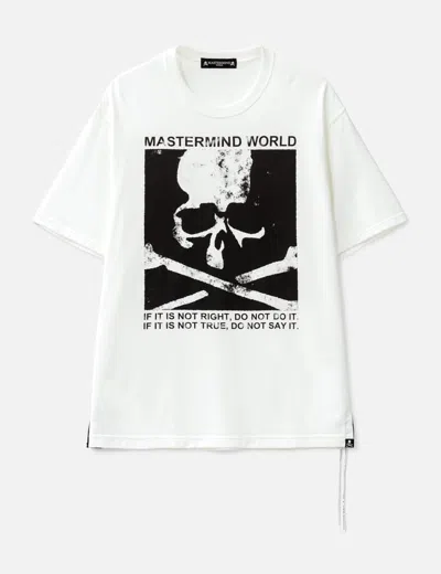 Mastermind Japan Poster Short Sleeve T-shirt In White