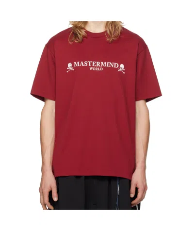 Mastermind Japan Red Logo T-shirt In Burgundy