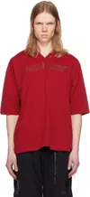 Mastermind Japan Red Mw Football V-neck Jersey In Red