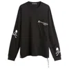 Mastermind Japan Regular Fit Multi Pocket Long Sleeve Tee In Black