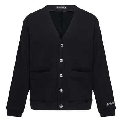 Mastermind Japan Regular Fit V-neck Cardigan In Black