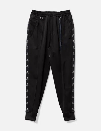 Mastermind Japan Regular Skull Tape Track Pants In Black