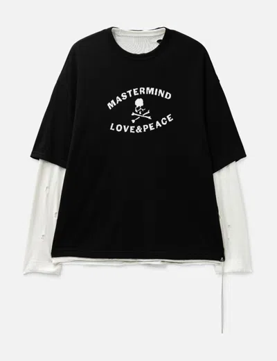Mastermind Japan Reversible Distressed Tee In Black