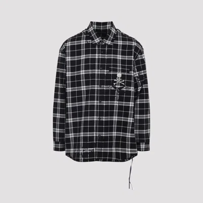 Mastermind Japan Reversible Plaid Shirt Button-down Collar In Black