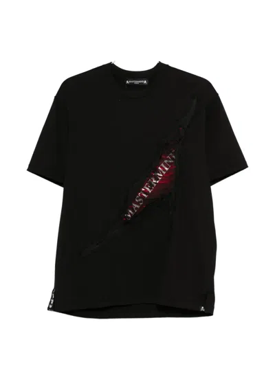 Mastermind Japan Ripped Logo T-shirt In Black