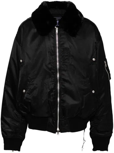 Mastermind Japan Shearl-collar Bomber Jacket In Black
