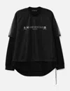 Mastermind Japan Sheer Layered Boxy Long Sleeve T-shirt In Black