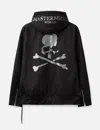 Mastermind Japan Sheer Layered Zip-up Boxy Hoodie In Black