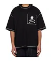 Mastermind Japan Black Boxy Cross-stitch T-shirt In Black