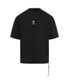 Mastermind Japan Wool T-shirt With Unique Skull Design And Adjustable Hem In Black