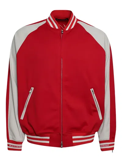 Mastermind Japan Shoulder Line Bomber Jacket In Red