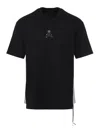 Mastermind Japan Glass Beaded Loopwheel Short Sleeves Tee In Black