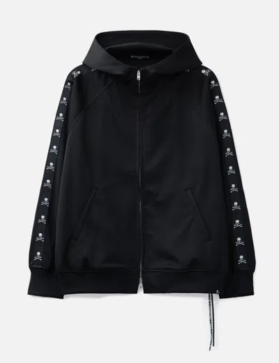 Mastermind Japan Side Taped Hooded Ovs Track Jacket In Black