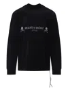 Mastermind Japan Long-sleeve Black T-shirt With Graphic Skull Design In Black