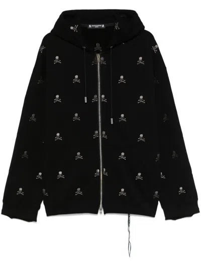 Mastermind Japan Skull-embroidered Hoodie In Black