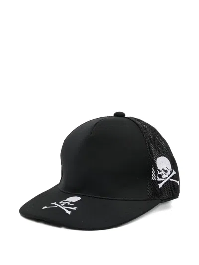 Mastermind Japan Skull-embroidered Mesh Cap In Black