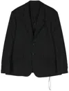 Mastermind Japan Skull-embroidered Wool Blazer In Black