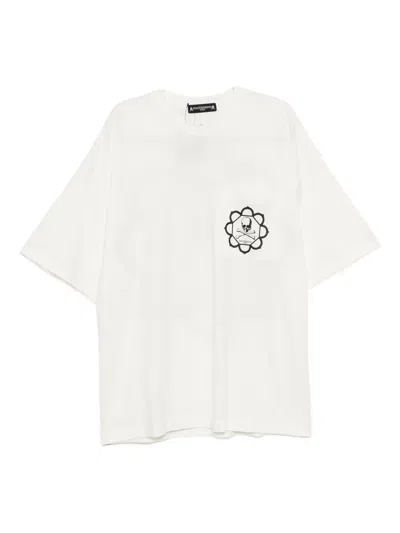 Mastermind Japan Skull Graphic Pocket T-shirt In White