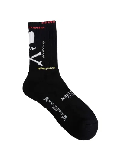 Mastermind Japan Skull Intarsia Socks In Black
