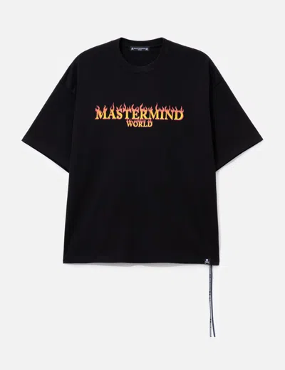Mastermind Japan Skull On Fire Boxy Ss Tee Ver.1 In Black