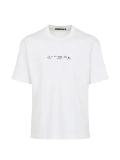 Mastermind Japan Embroidered Ish Short Sleeve Tee For Men In White