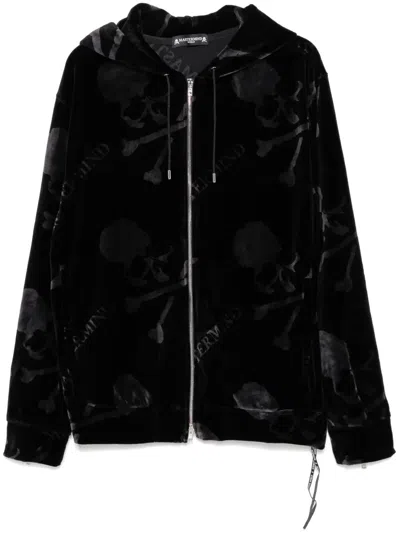 Mastermind Japan Skull-print Zip Hoodie In Schwarz