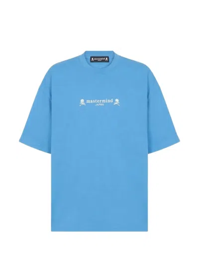Mastermind Japan Skull-embroidery T-shirt In Blue