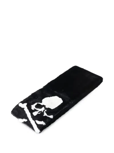 Mastermind Japan Skull-intarsia Faux-fur Scarf In Black