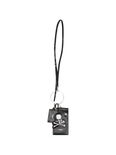 Mastermind Japan Skull-patch Lanyard Cardholder In Gray