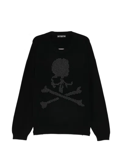 Mastermind Japan Skull-print Beaded Sweater In Black