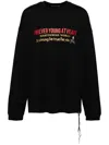 Mastermind Japan Slogan Print Long-sleeves T-shirt In Schwarz
