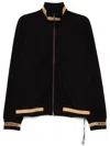 Mastermind Japan Stripe-trim Metallic Track Jacket In Black