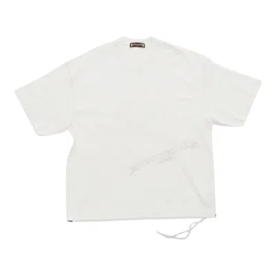 Mastermind Japan Stitched Short Sleeve Tee Boxy Fit In White
