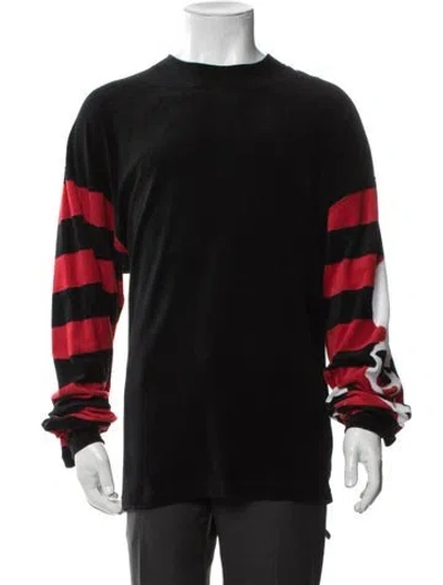 Pre-owned Mastermind Japan Striped Mock Neck Pullover In Black