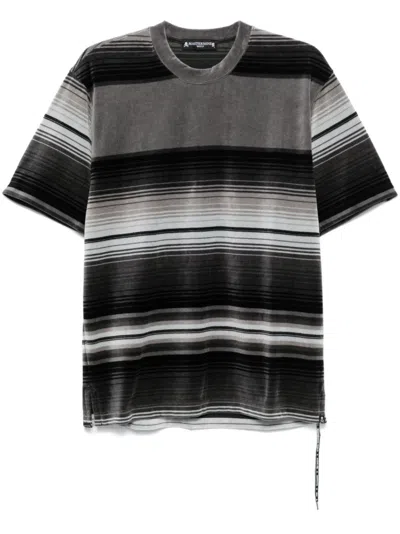 Mastermind Japan Striped T-shirt In Grey