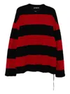 Mastermind Japan Striped Top In Black