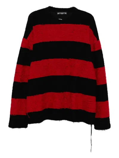 Mastermind Japan Striped Top In Black