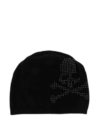 Mastermind Japan Studded Skull Beanie Hat In Black