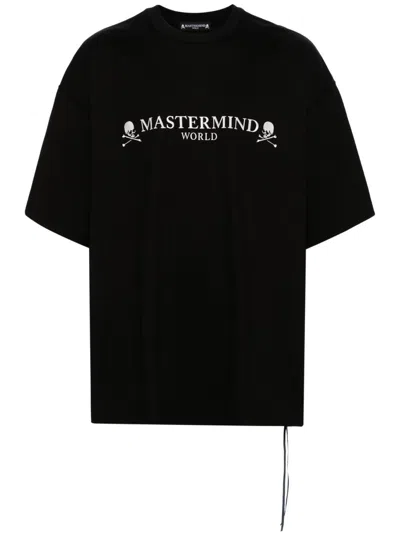 Mastermind Japan Skull-print Drawstring T-shirt In Schwarz