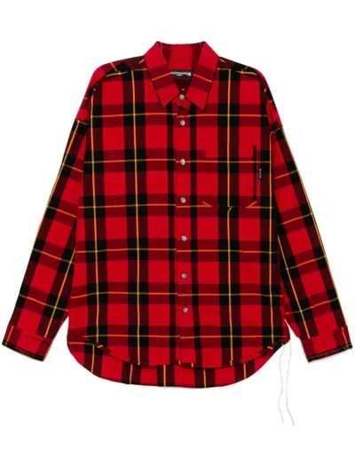 Mastermind Japan Tartan Shirt In Red