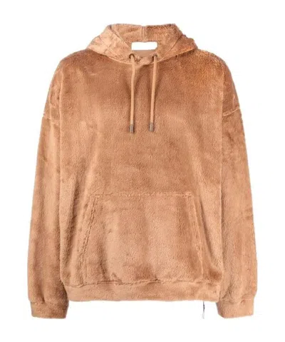 Mastermind Japan Teddy-fleece Hoodie In Nude