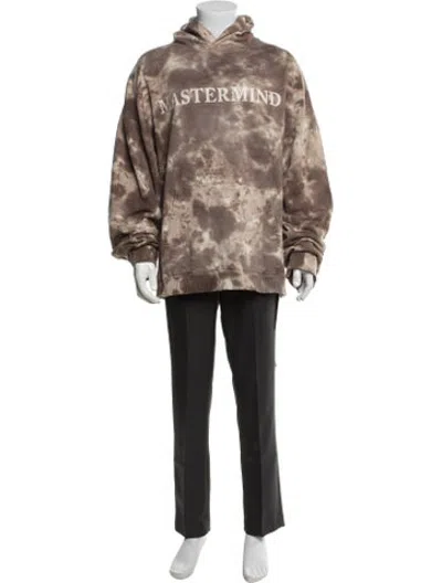 Pre-owned Mastermind Japan Tie-dye Print Crew Neck Hoodie In Neutrals